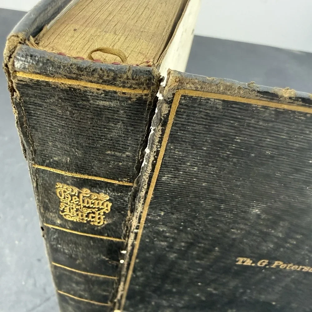 1876 Allgemeines Gesangbuch German Hymnal Schleswig-Holstein Antique Book HC